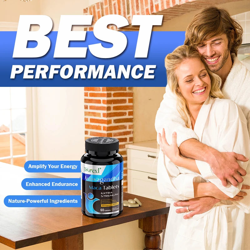 Organic Ashwagandha Pills Men Enhancing Supplement Improve Size Endurance Supports Reproductive Health Natural Energize - LKBA