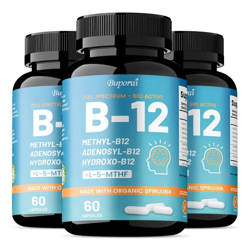 Vitamin B12 - Supports Energy Metabolism, Nervous System, Cell Health, Heart, Immunity and Red Blood Cell Formation - LKBA