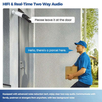 Solar Camera WIFI Outdoor Wireless Security Cam 2.5K Ultra Standby Time PIR Smart Light Color Night Vision AI Detect Battery Cam - LKBA