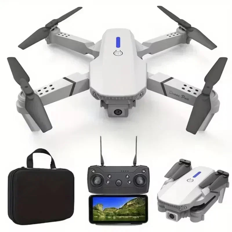 2025 E88Pro RC Drone 4K Professional With 1080P Wide Angle HD Camera Foldable Helicopter WIFI FPV Height Hold - LKBA