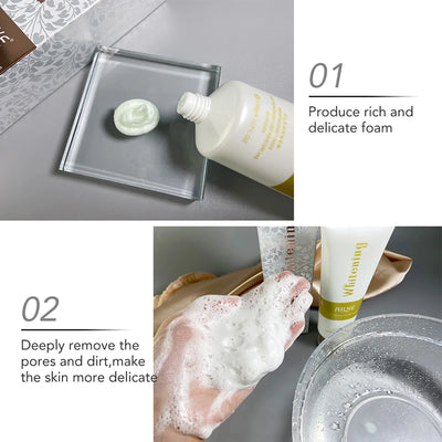 AILKE Whitening Anti-wrinkle Freckle Face Cream With Collagen Hyaluronic Acid Rose Skin Care Women Korean Facial Moisturizer Set - LKBA