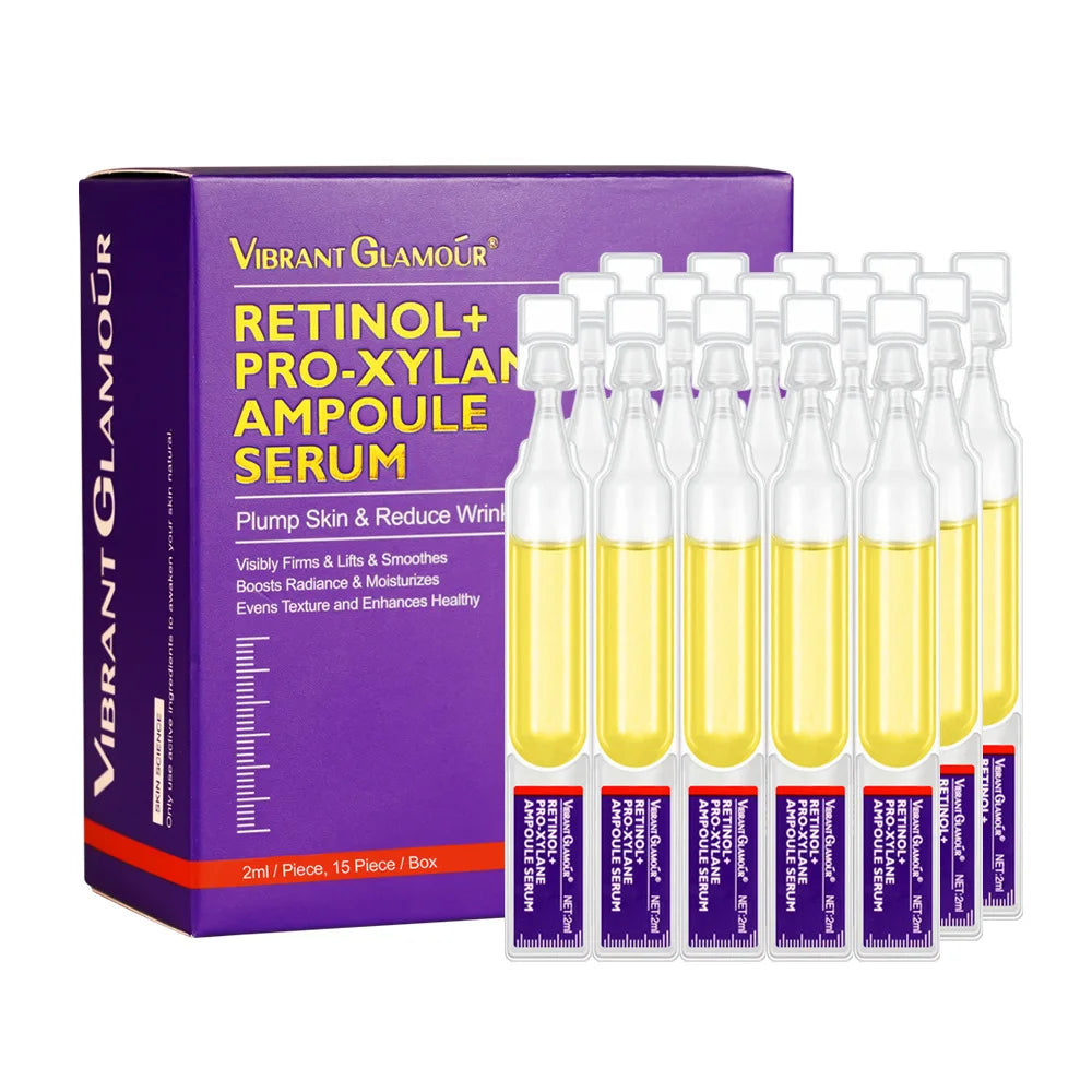 Retinol + Pro-xylane Ampoule serum  Repairs Strengthens The Skin And Diminishes Fine Lines Face Beauty Skin Care 15pcs - LKBA