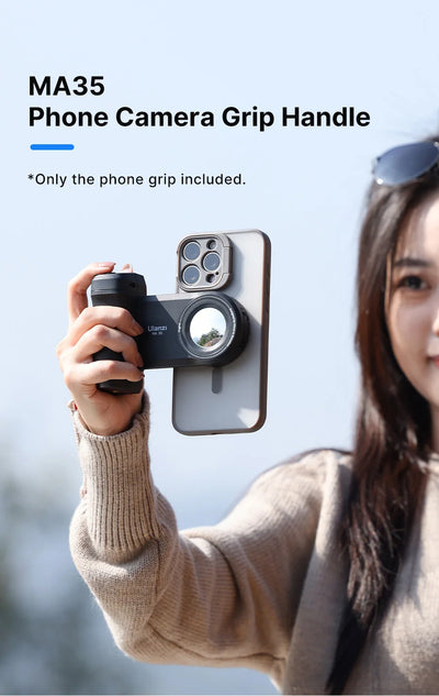 Ulanzi MA35 MagSafe Smartphone Camera Shutter Grip Bluetooth Selfie Handle As Camera Photo Stabilizer Vertical Horizontal Shoot - LKBA