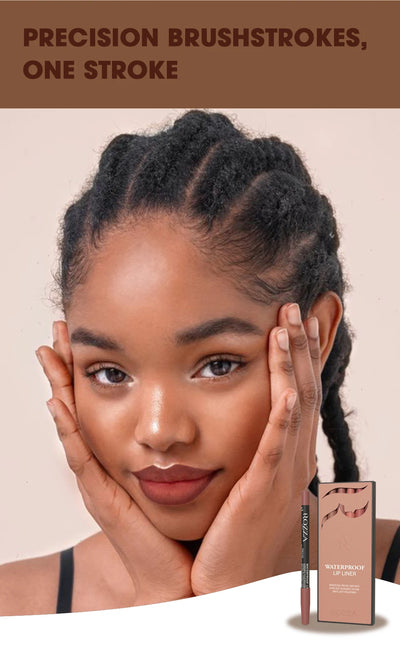 Waterproof Lip Liner Pencil Set, Weightless Precise Liner with Super Soft - LKBA