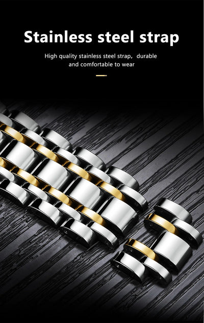 POEDAGAR Luxury Watch for Man Elegant Date Week Waterproof Luminous Men Watch Quartz Stainless Steel Sports Men's Watches reloj - LKBA