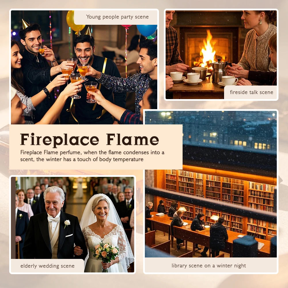 TROVEZ Fireplace Flame 100ml Perfume Arab Wood Tone Long-lasting Fragrance Unisex Perfume Body Spray Scent Gifts Aroma Men Women - LKBA