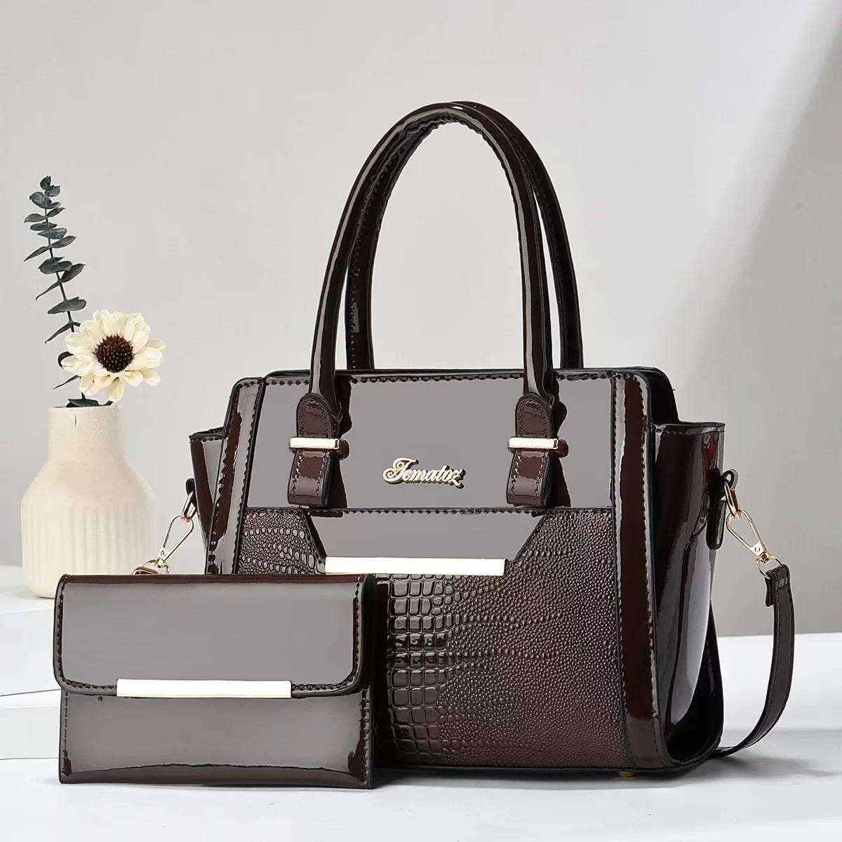 New Large Capacity Crocodile Print Handbag Mother Bag Women's Bag High Quality - LKBA