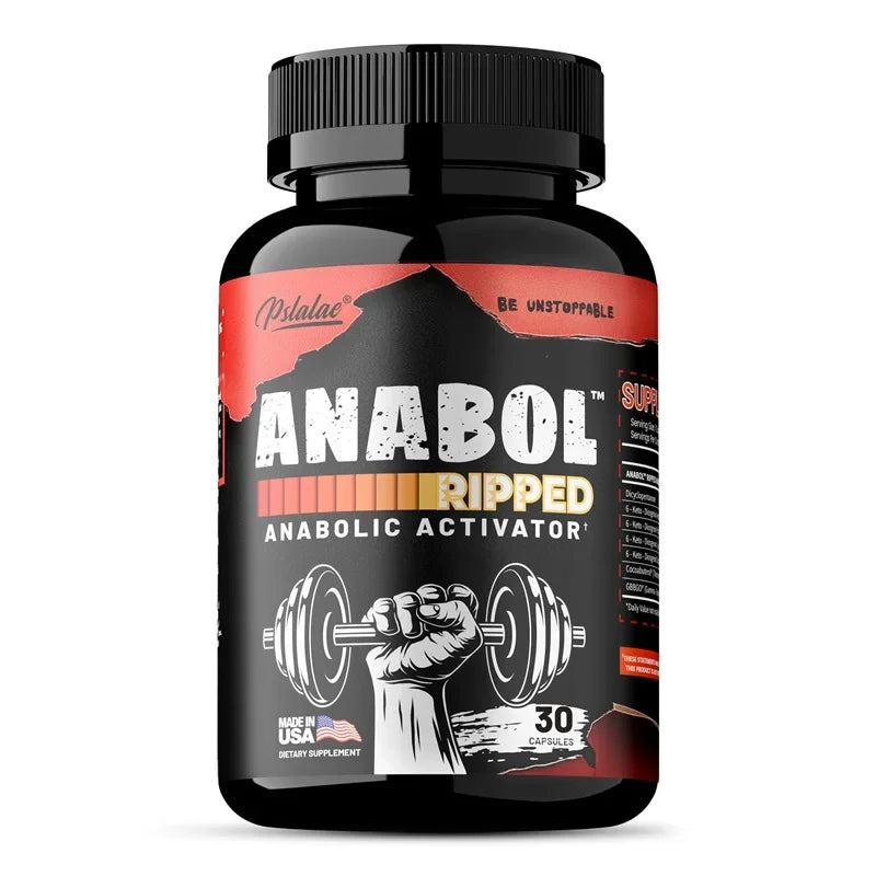 Anabol Ripped Anabolic Muscle Builder - Urn Belly Fat, Tighten Abs, Boost Muscle Growth, Metabolism - LKBA