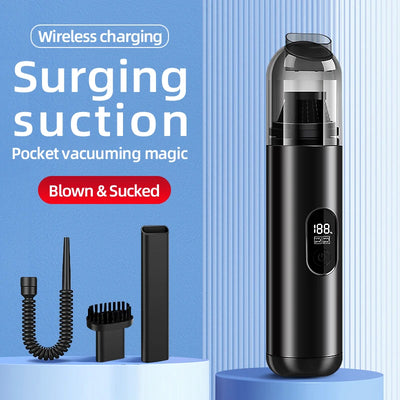 Car Vacuum Cleaner, Portable Cordless Handheld with 20000Pa Strong Suction - 2-in-1 Vacuum and Blower for Car, Home, Pet Hair - LKBA