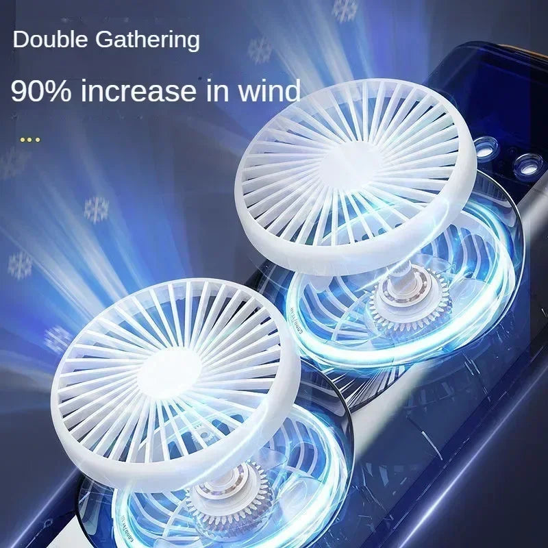 Mini Electric Fan with Spray Cooling Function Portable Air Conditioning Fan with LED Light - LKBA