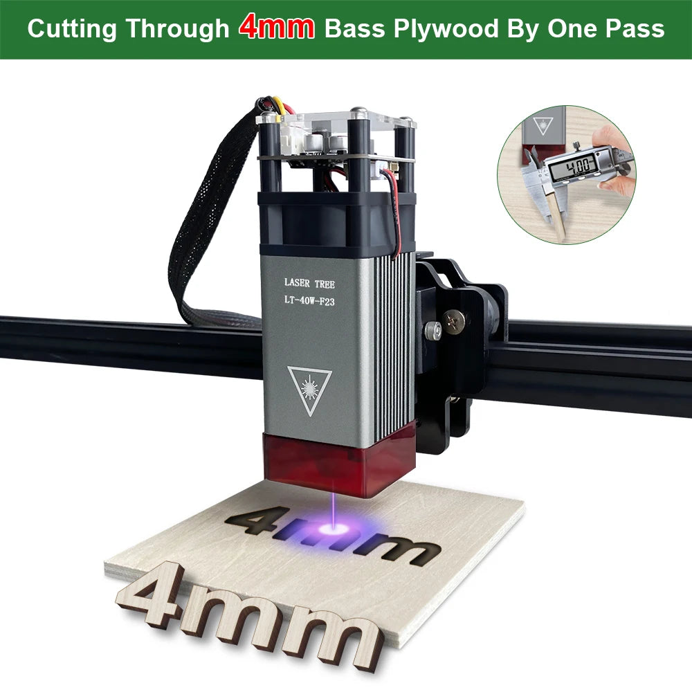 LASER TREE 4W 5W Optical Power Laser Head 450nm Blue Light TTL PWM Module For Laser Engraver Wood Cutting  DIY Woodworking Tools - LKBA