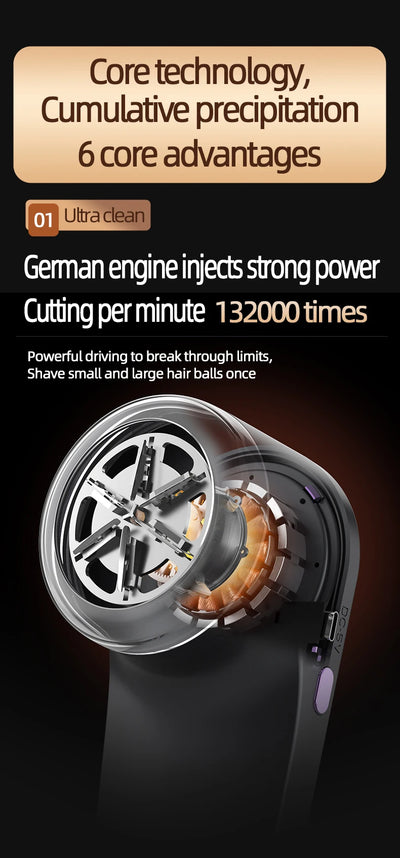 Portable Hair Ball Trimmer Home Clothes Shaving Machine Pill Removal Tool Shaver Lint Remover For Sweater USB Rechargeable - LKBA