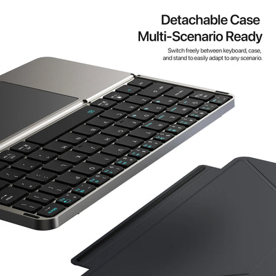 Foldable Bluetooth 5.0 Keyboard with Touchpad & Phone Holder for Phones Tablets PC iOS Android Windows Mac - LKBA