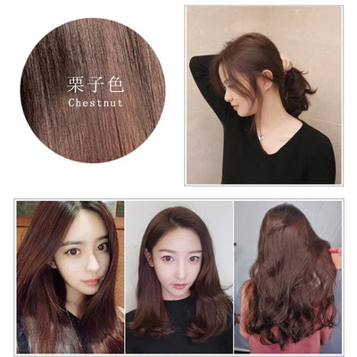 500ML Natural Soft Shiny Brown Golden Cover White Hair Dye Shampoo Wine Red Purple Hair Color Shampoo Black Grey Hair  Men Women - LKBA