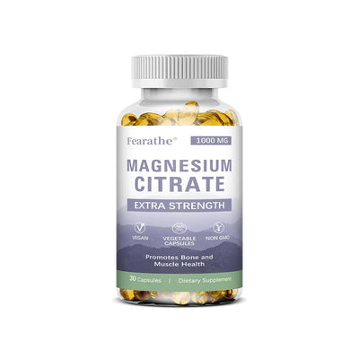 Magnesium Citrate - Supplement for Bone, Sleep, Heart Health, Nerve, Muscle & Metabolism,Easily Absorbed,Non-GMO - LKBA