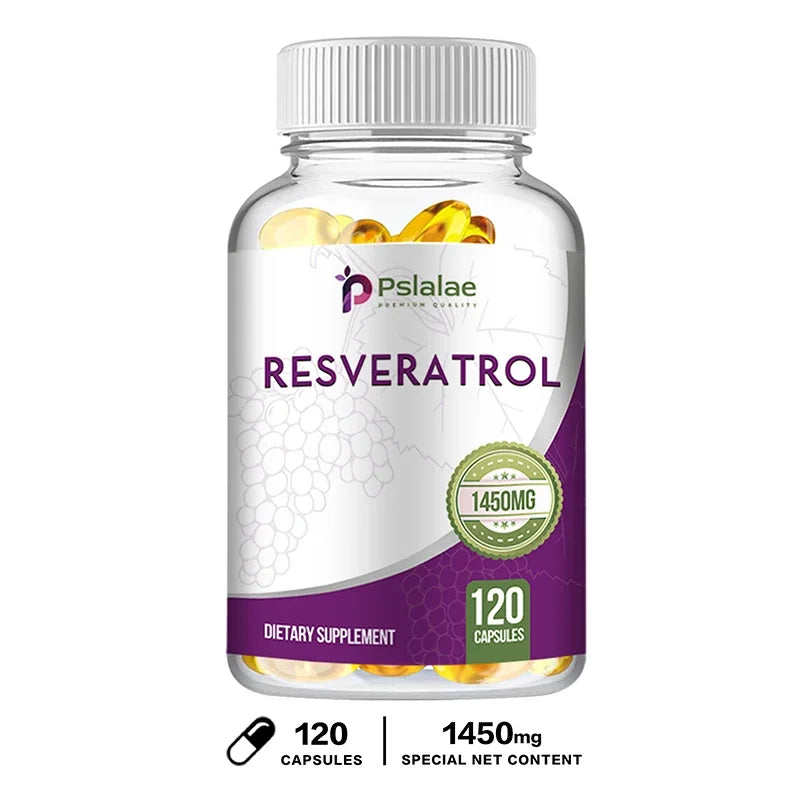 Trans Resveratrol - With Vitamin C, Green Tea, Grape Seeds - Anti-Aging, Antioxidants, Promote Skin Smoothness - 120 Capsules - LKBA