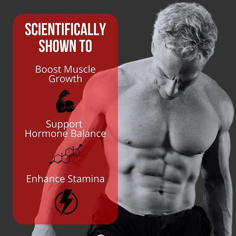 Muscle Builder for Men 30+ - Boosts Muscle, Strength and Endurance, Supports Hormone Balance - LKBA