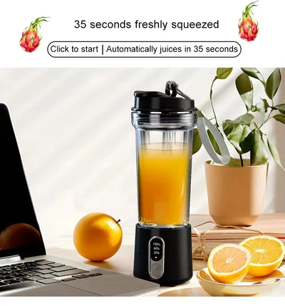 4000mAh Portable Juicer Dual Purpose Juice Cup 180W USB Outdoor Fresh Fruit Blender 4 Blade Smoothie Juice Cup Blender - LKBA