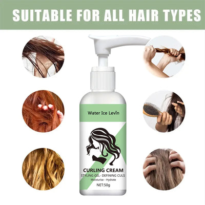 Curly hair Styling cream, moisturizing and smoothing formula, enhances the elasticity and shine of curly hair, easy to set - LKBA