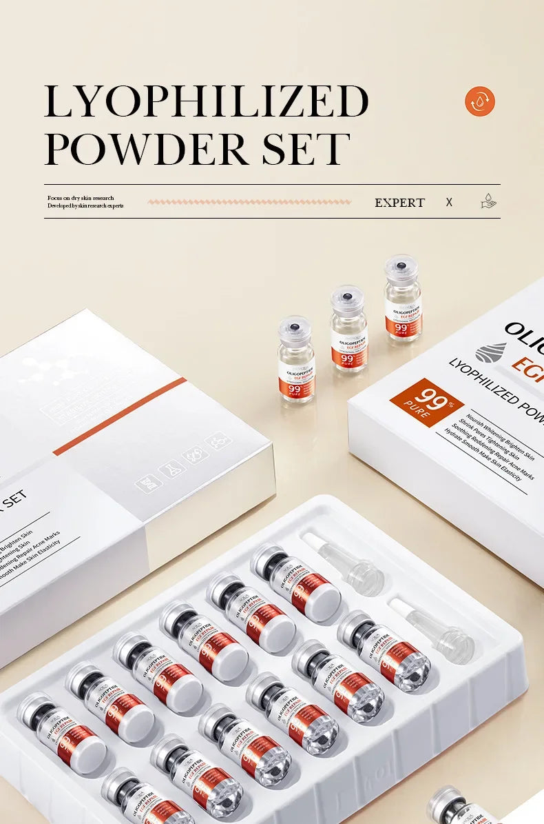 Facial  Serum Yeast Freeze-Dried Power Skin Care Set Shrink Pores Moisturizing Brighten Anti Aging Peptides Essence - LKBA