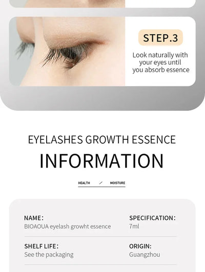 Fast Eyelash Growth Serum 7 Days Natural Eyelash Enhancer Longer Fuller Thicker Curling Lash Treatment Eye Care Products Makeup - LKBA
