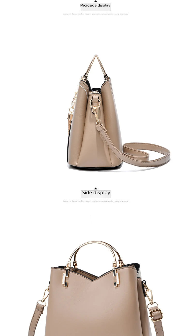 Trendy High-end Feel Women's Shoulder Bag 2021 New Color Blocking Large Capacity Fashionable Single Shoulder - LKBA