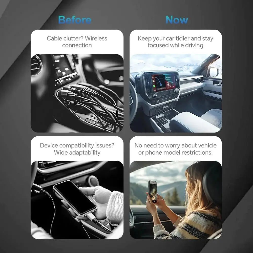 2025 NEW Wireless Carplay Adapter Android Auto 2in 1 Smart Dongle WIFI For iphone Android Phone For Volvo Benz Mg Kia Chery VW - LKBA