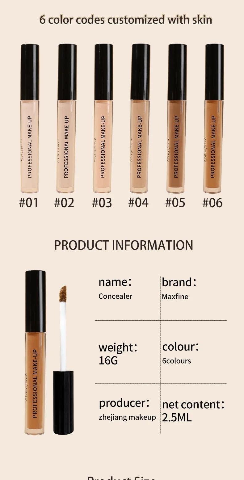 Liquid Concealer Matte High Coverage Waterproof Oil Control Moisturizing Long Lasting Concealer Professional Face Makeup - LKBA