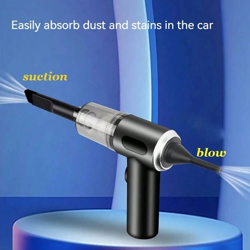 3 In 1 Integrated Suction And Blowing Vacuum Combination Vacuum Cleaner USB Charging Small Car Household Vacuum Cleaner - LKBA