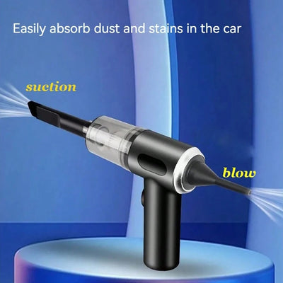 3 In 1 Integrated Suction And Blowing Vacuum Combination Vacuum Cleaner USB Charging Small Car Household Vacuum Cleaner - LKBA