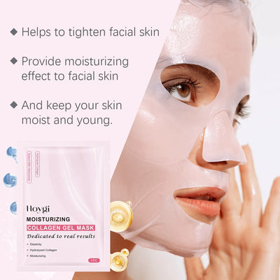 Bio-Collagen Face Mask Anti-Wrinkle Firming Lift Deep Hydrating Overnight Mask Shrink Pores Brightening Repair Skin Care - LKBA
