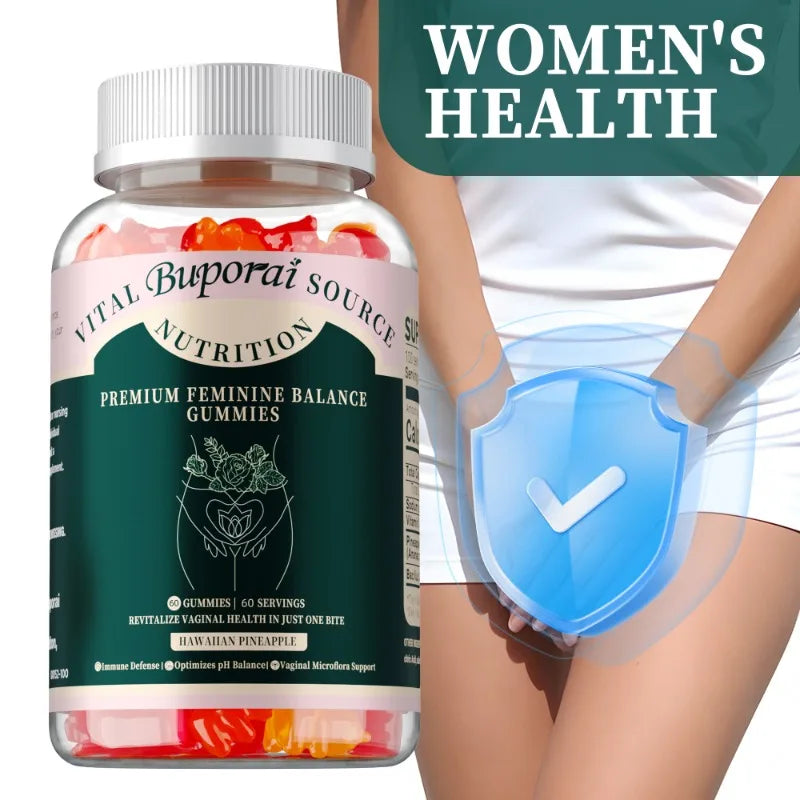 Premium Feminine Balance Gummies - Regulate Physiological Balance, Promote Digestion, Enhance Immunity - 60pcs - LKBA