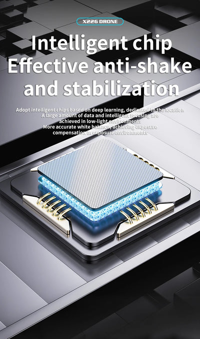 New X226 Mini RC Drone with Professional 8K HD Dual Camera 6Axis Headless Mode 360 Fly Remote Quadcopter - LKBA