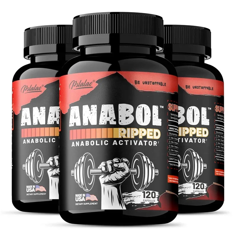 Anabol Ripped Anabolic Muscle Builder - Urn Belly Fat, Tighten Abs, Boost Muscle Growth, Metabolism - LKBA