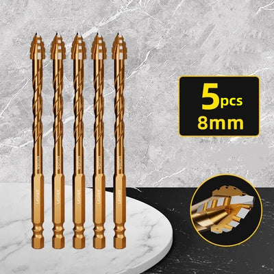 Upgraded four-edged sawtooth drill bit for tile drilling and concrete special electric drill ultra-high hardness drill bit - LKBA