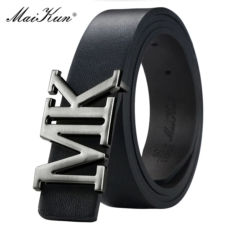Men's Reversible PU Leather Dress Belt Rotated Black Buckle Belt Valentine's Day - LKBA
