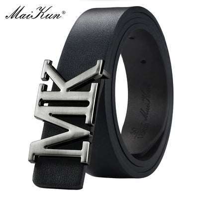 Men's Reversible PU Leather Dress Belt Rotated Black Buckle Belt Valentine's Day - LKBA