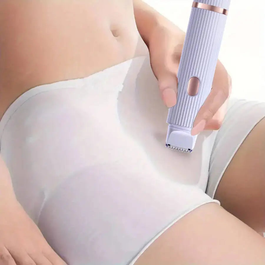 Two in one women's electric shaver - suitable for eyebrows, face, legs, and armpits, portable wet and dry hair remover - LKBA