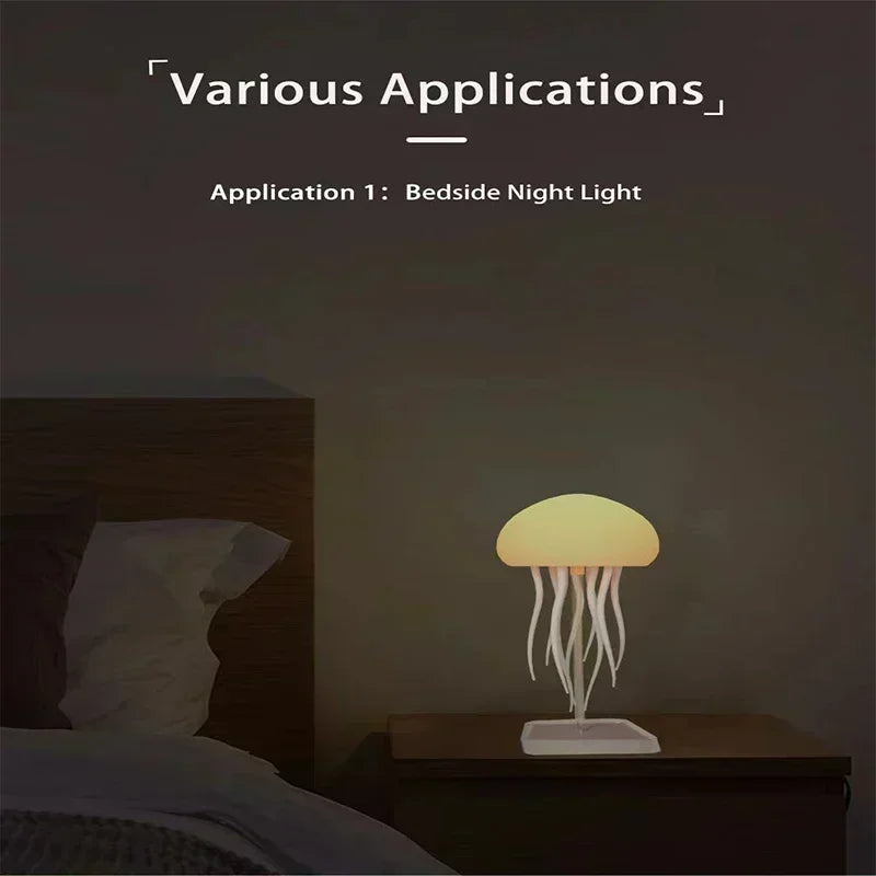 Upgraded Silent Jellyfish Lamp, Jelly Fish Light With Dancing Legs, Voice Control for Bedrooms, Living Room and Christmas Gifts - LKBA