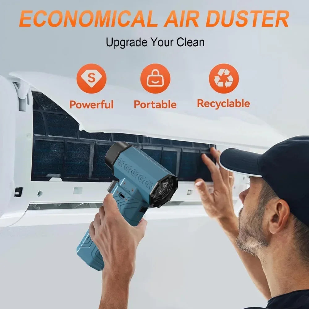 880000RPM Powerful  Mini Turbo Jet Fan Air Blower ,10000mAh 600g Thrust 70m/s Wind Brushless Duster leaf Removal Dryer keyboard - LKBA