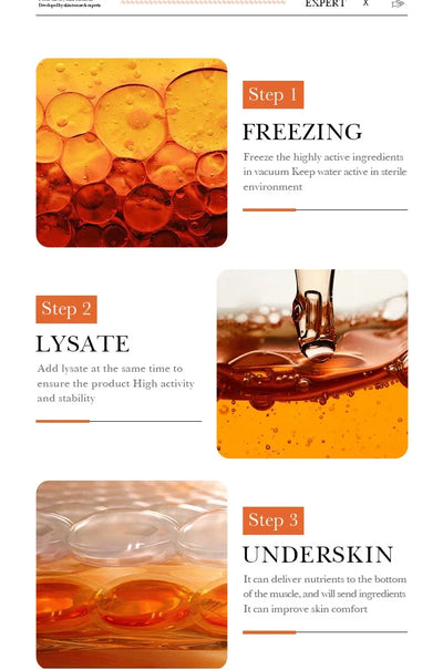 Facial  Serum Yeast Freeze-Dried Power Skin Care Set Shrink Pores Moisturizing Brighten Anti Aging Peptides Essence - LKBA