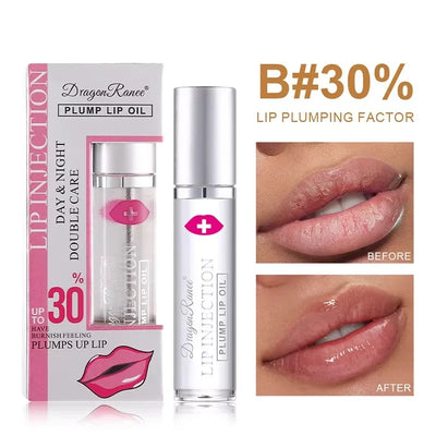 Instant Volumising Lip Plumper Oil Lip Enhancer Lip Gloss Plumping Serum Moisturizing Anti-Wrinkle Lipstick Sexy Lip Care Makeup - LKBA
