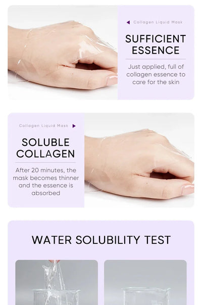 Collagen Anti-Wrinkle Facial Mask Anti-Aging Fade Fine Lines Firm Skin Moisturizing Brightening Smooth Skin Care Korean Cosmetics - LKBA