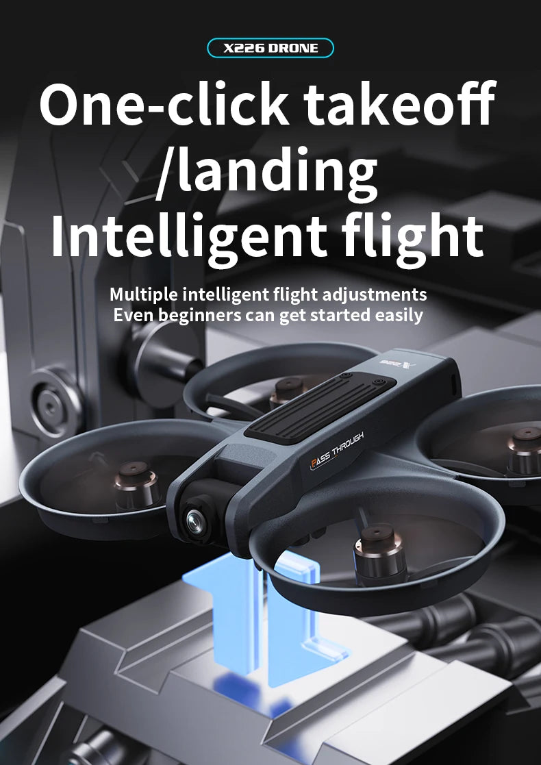 New X226 Mini RC Drone with Professional 8K HD Dual Camera 6Axis Headless Mode 360 Fly Remote Quadcopter