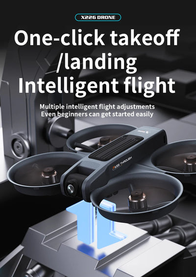 New X226 Mini RC Drone with Professional 8K HD Dual Camera 6Axis Headless Mode 360 Fly Remote Quadcopter