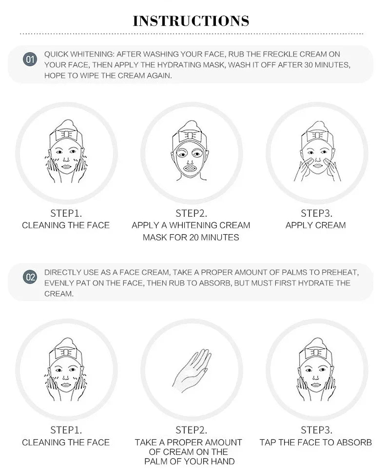 Melasma Brightening Face Cream Niacinamide Serum Brighten Cream Fade Fine Lines Lighten Dark Dot Reduce Melanin Face Skincare - LKBA