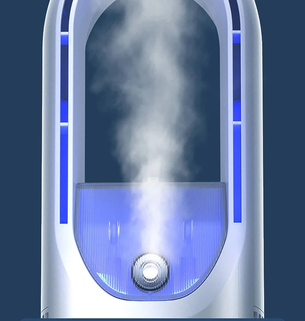 Mini Air Cooler Humidification Cooling USB Silent Timed Air Conditioning Fan Colorful Lights Night Light Led Screen 6 Wind Speed - LKBA