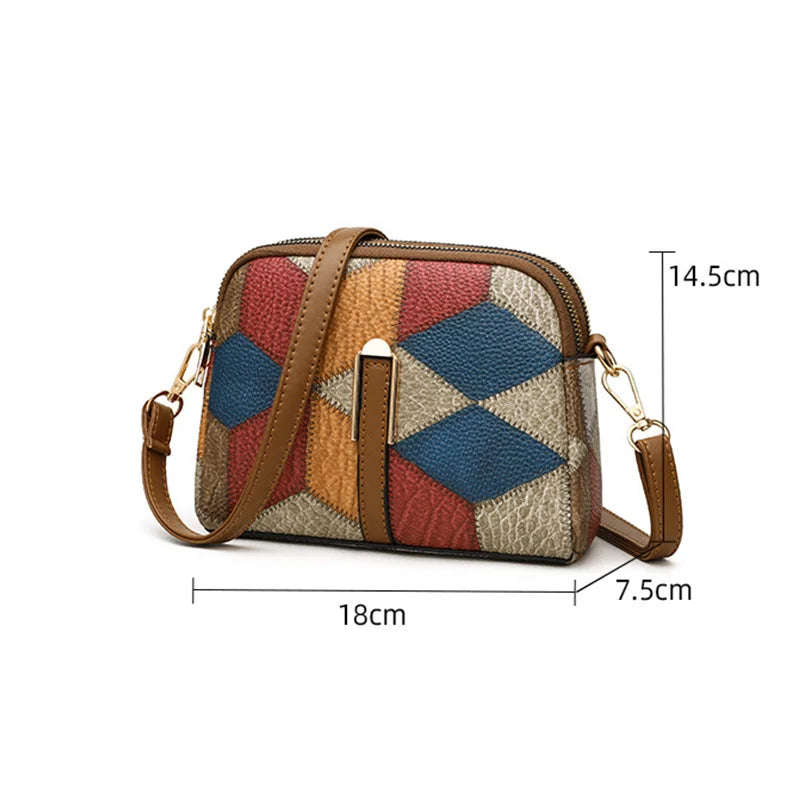 New Luxury Handbag Women Stitching Wild Messenger Bags Designer Brand Plaid Shoulder Bag Female Ladies Totes