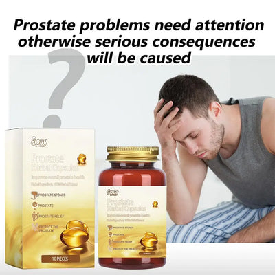 30pcs Prostate Natural Herbal Capsules Prostate Urgency Symptoms Remover Capsules For Men Soothing Body Health Care - LKBA