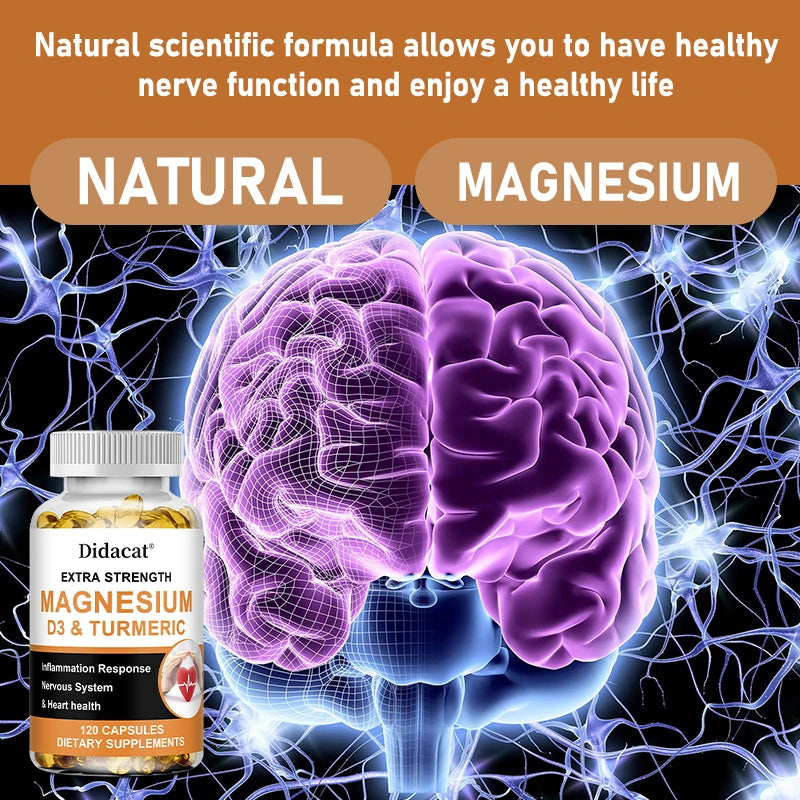 High Absorption Magnesium Capsules 500 Mg - Helps Improve Muscle, Sleep, Joint, Bone, Immune, and Cardiovascular Health - LKBA